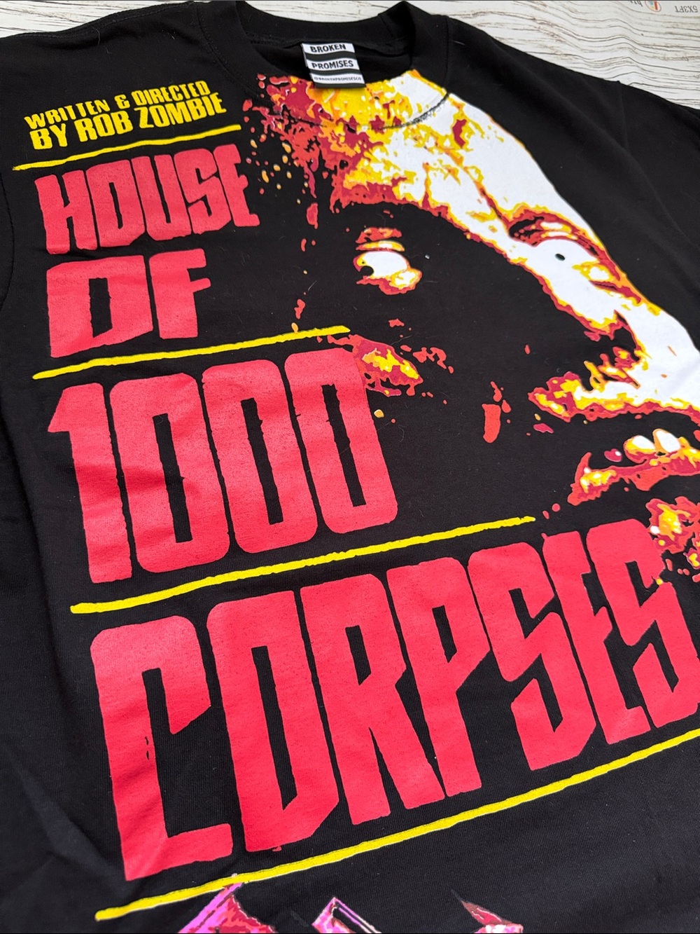 Broken Promises Men’s Black "House of 1000 Corpses" Rob Zombie Graphic Tee L - Picture 2 of 2